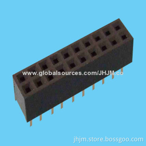 2.54mm Pitch Female Header Connector, Double Row 4-80 Straight Pins, Y Type with Bolt